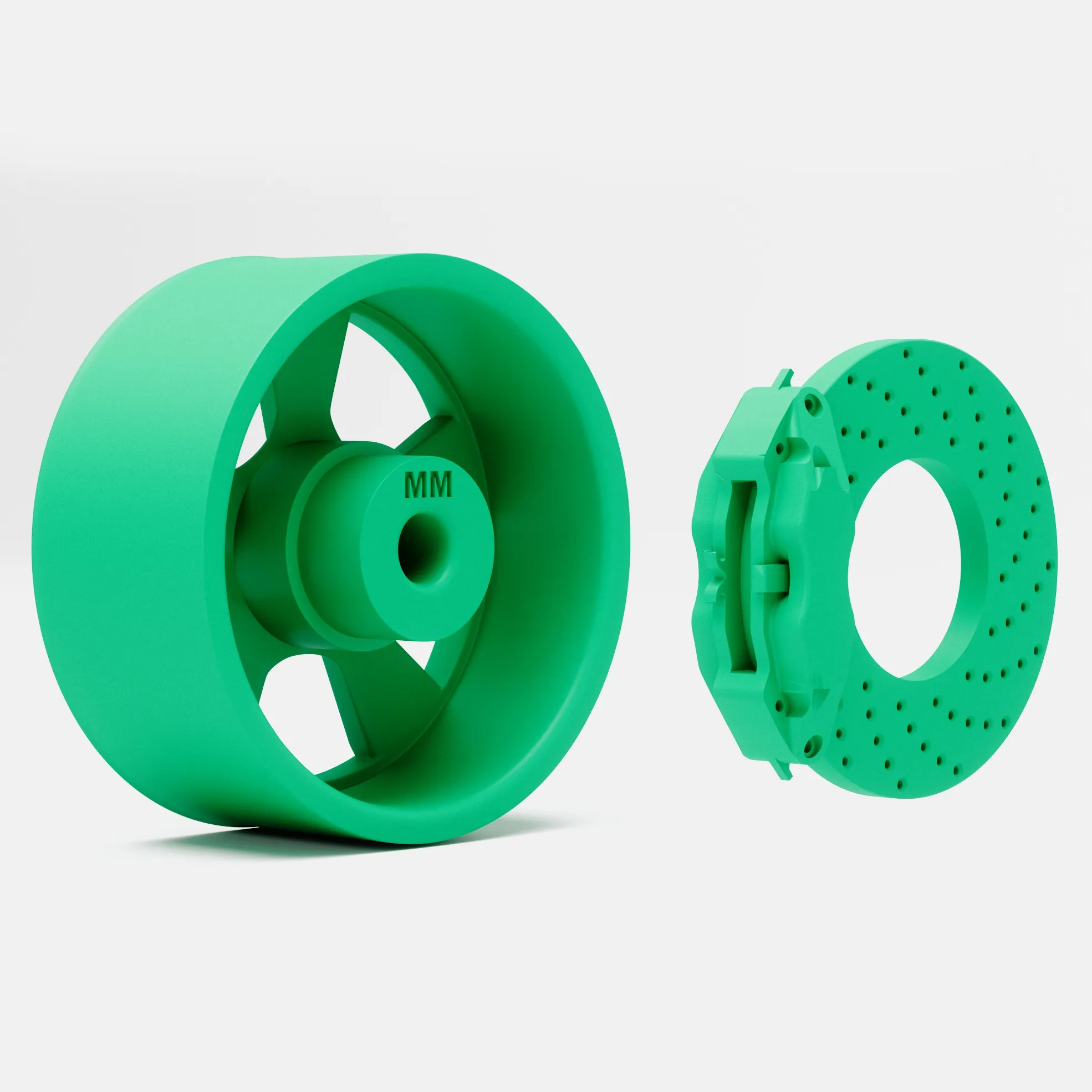 1/24 Scale, 15x7 Radir Tri Ribb Wheel and Brake