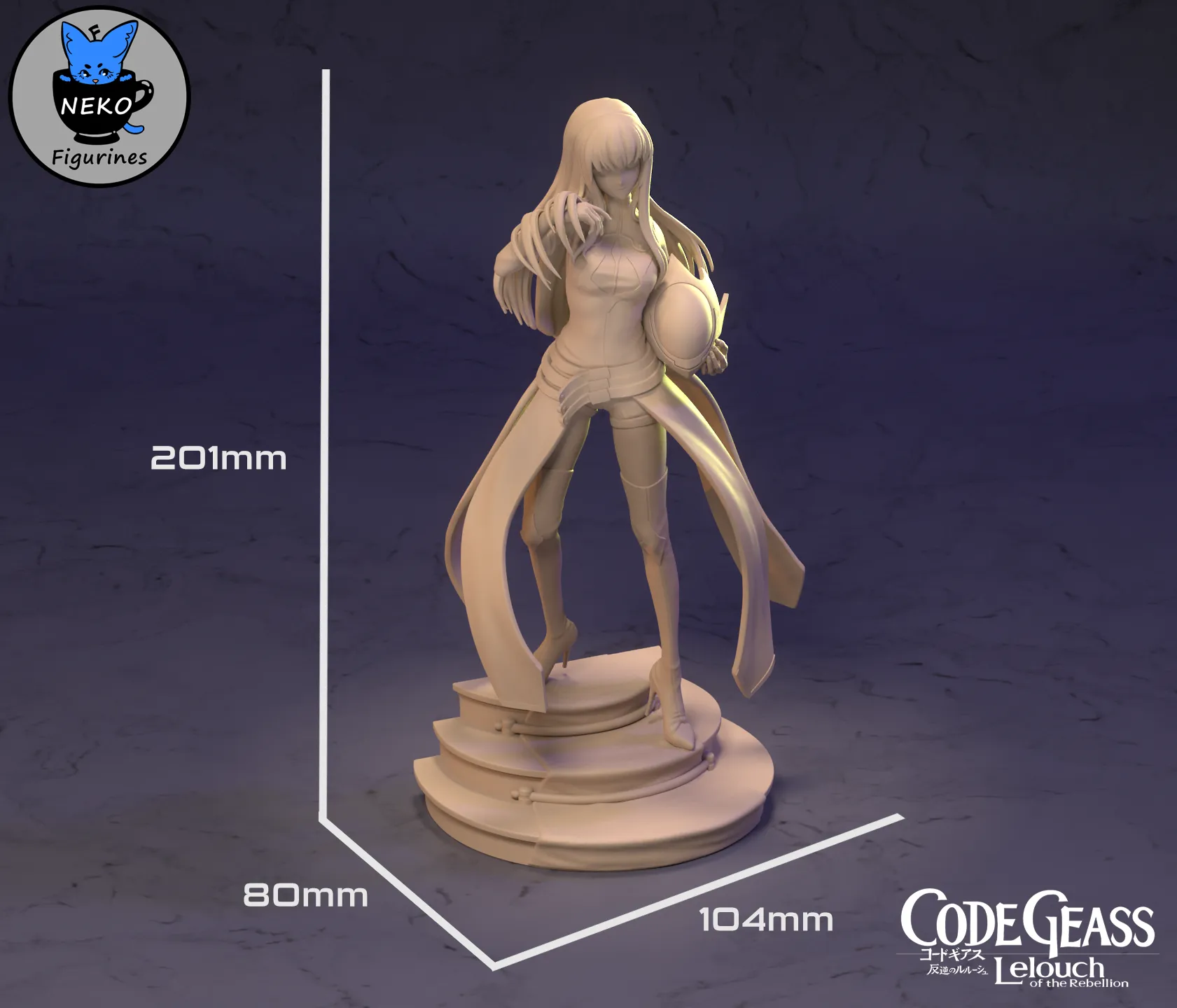 Lelouch and CC - Code Geass Anime Figurine for 3D printing 3D model 3D  printable