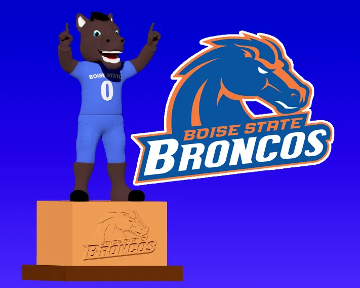 NCAA - BOISE STATE BRONCOS FOOTBALL MASCOT STATUE - 3D PRINT