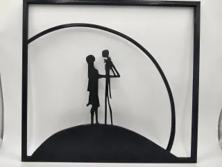 Wall Art - Jack Skeleton and Sally Holding Hands