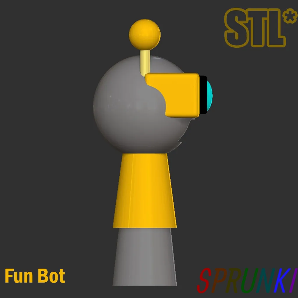 Sprunki Incredibox Fun Bot STL 3D Character Fanart