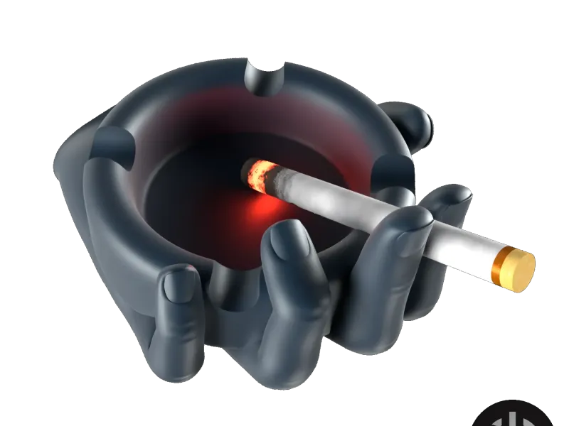 Ashtray Decoration "The Smoker’s Hand"