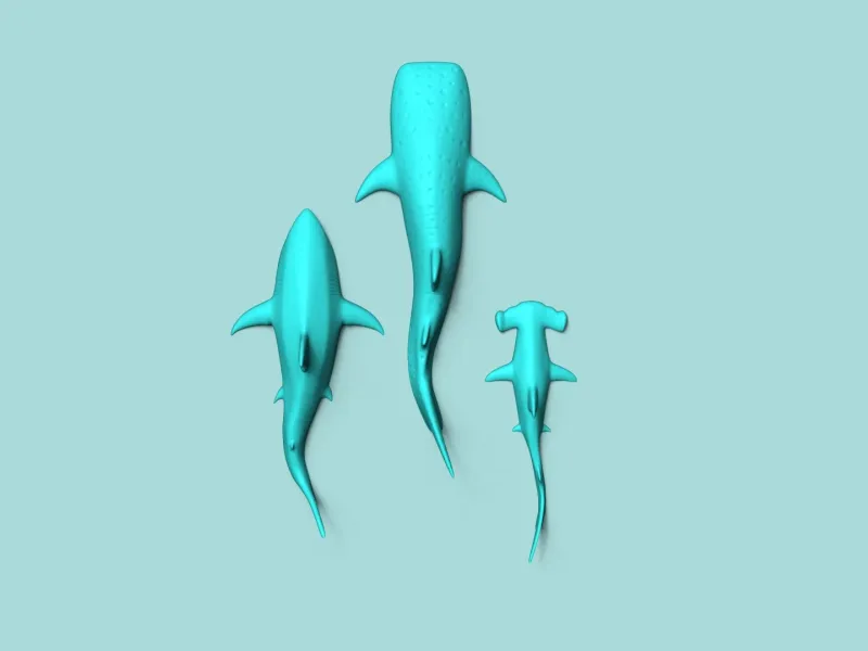 03 Sharks Wall Decor Collection - Design Decoration