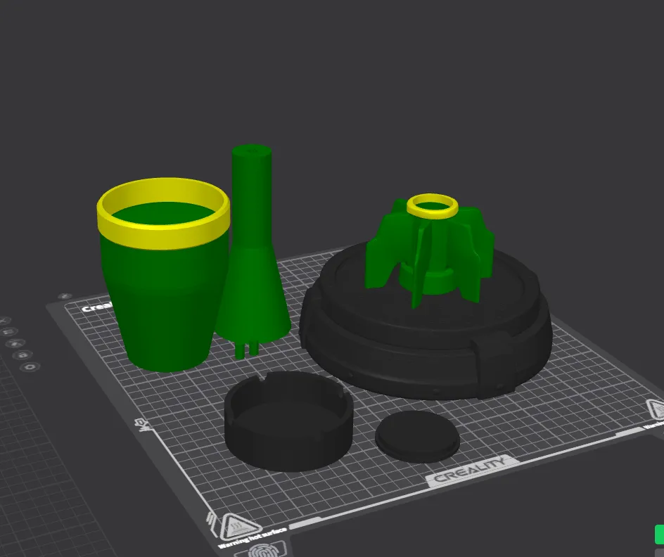 Cenicero Misil Modular 3D Multicolor y Estándar 3MF-7