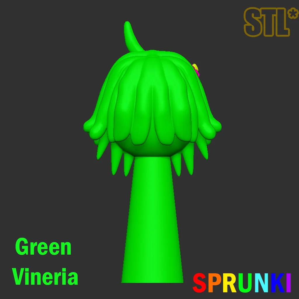 Sprunki Incredibox Green Vineria Sprunki STL 3D Character Fa