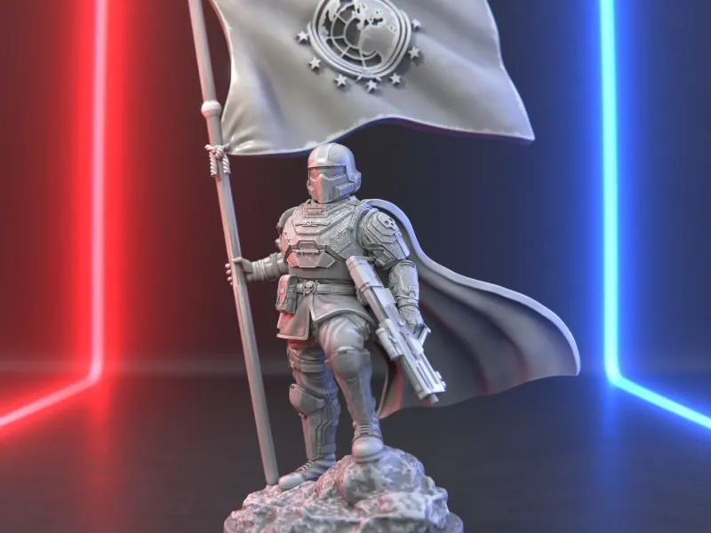 "Helldiver Miniature" – Pre-Supported for Perfect Prints