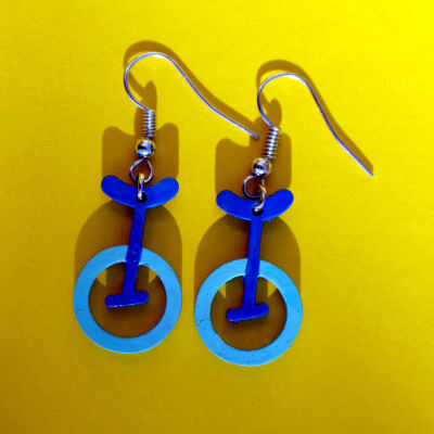 Unicycle earrings