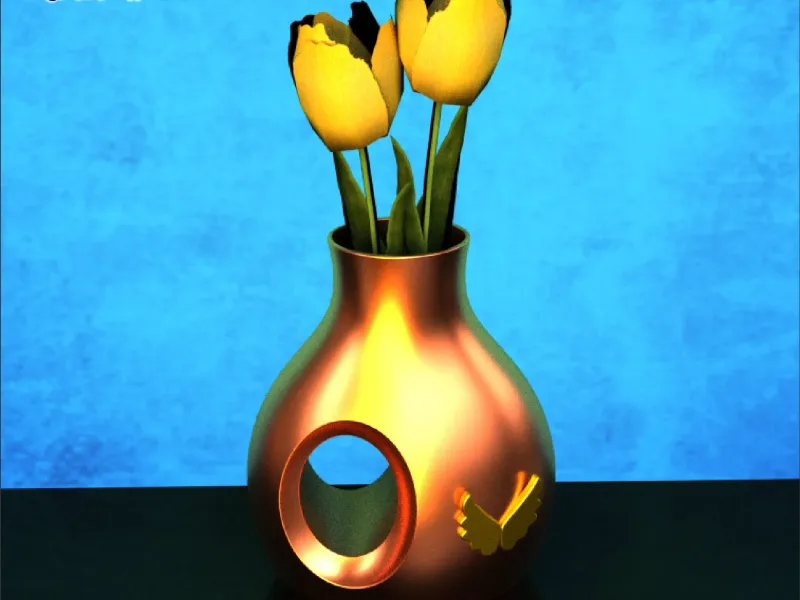 Flügelvase