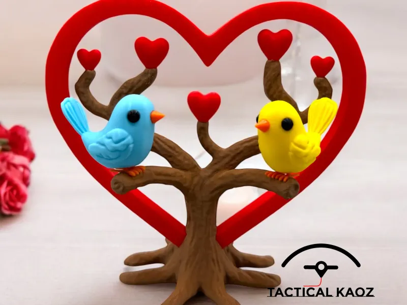 Love Birds Heart Tree - A Valentine's Delight - No AMS
