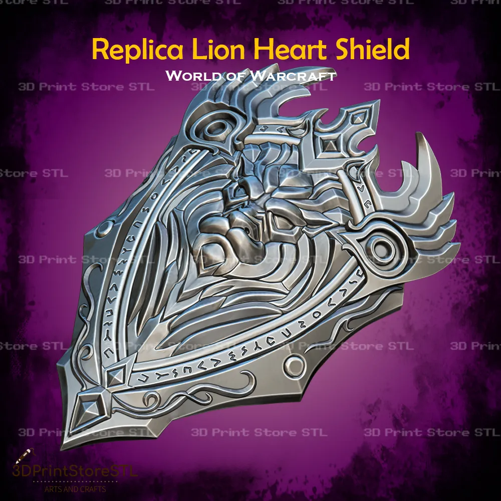 Replica Lion Heart Shield Cosplay Warcraft - STL File