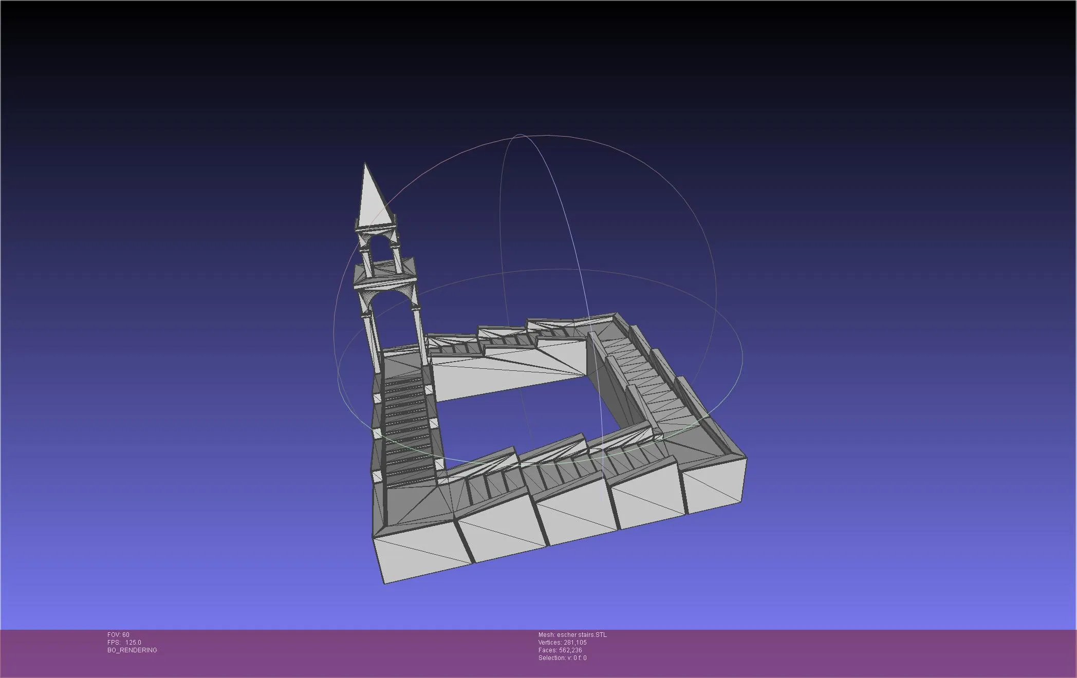 Escada 3D inspirada em Escher
