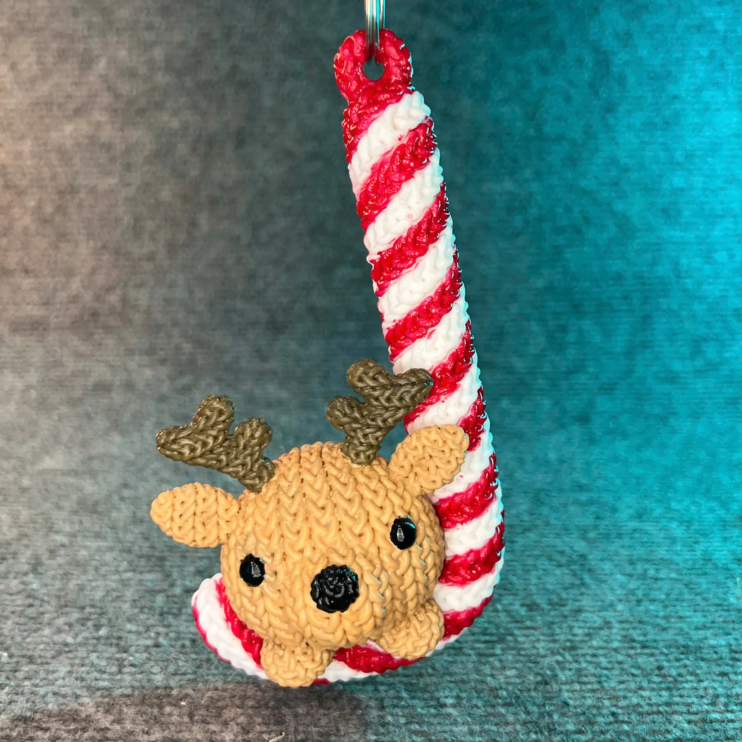 Deer and Candy Crochet - Knitted - Christmas Tree Decor
