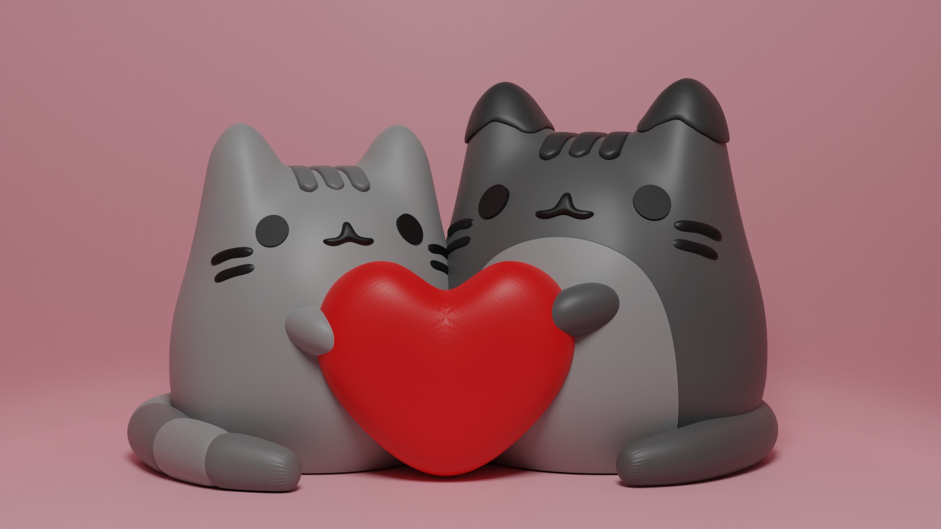 Pusheen X Tommy: a Valentine Model | 3D models download | Creality Cloud