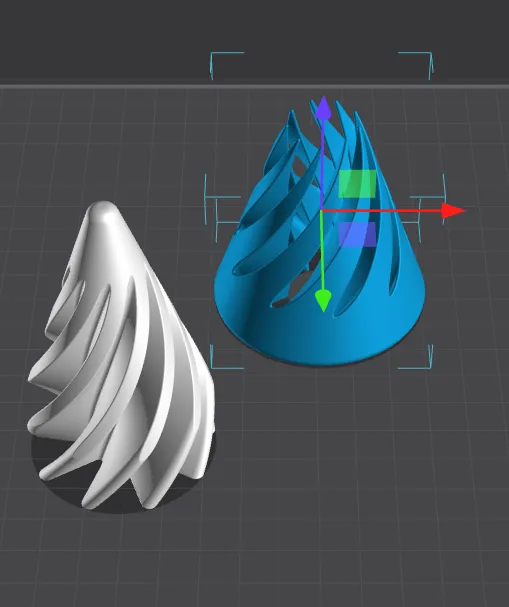 Spiral pass-through fidget - Cone
