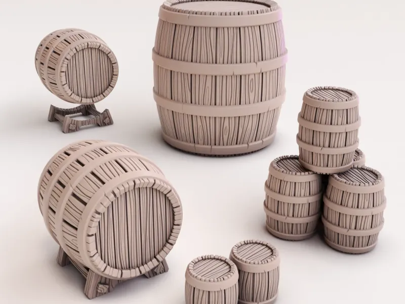 Barrel Selection | Tabletop Scatter Greebles