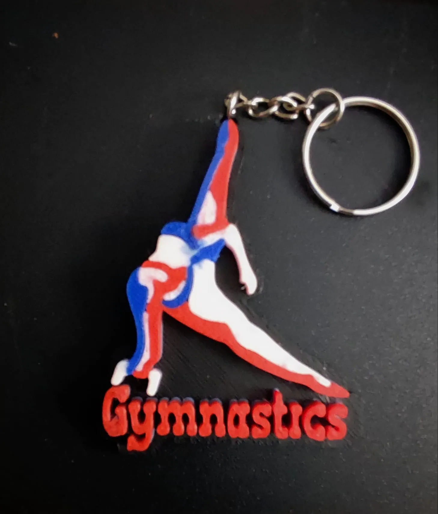 gymnastics figure keychain