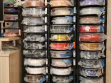 Filament spool roll storage rack with label by Kgball-1