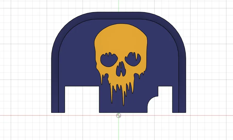 engraved drippy skull slide plate