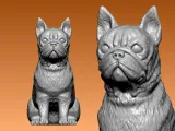 Ferocious bull dog - statue - 3D print-0