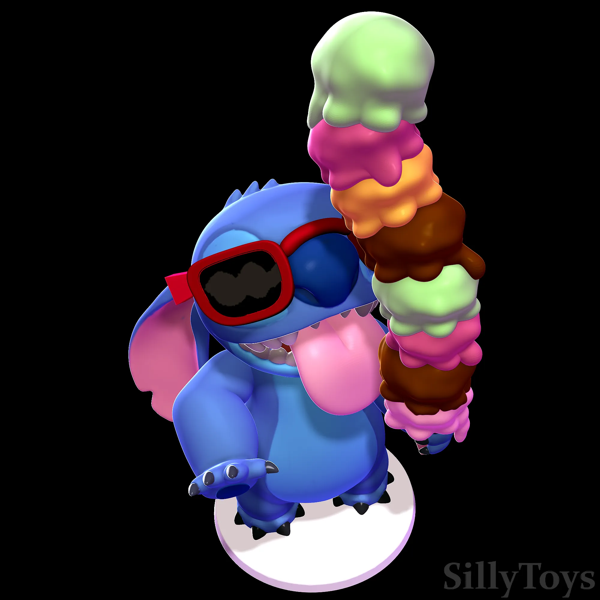 Stitch with Ice Cream - Lilo and Stitch