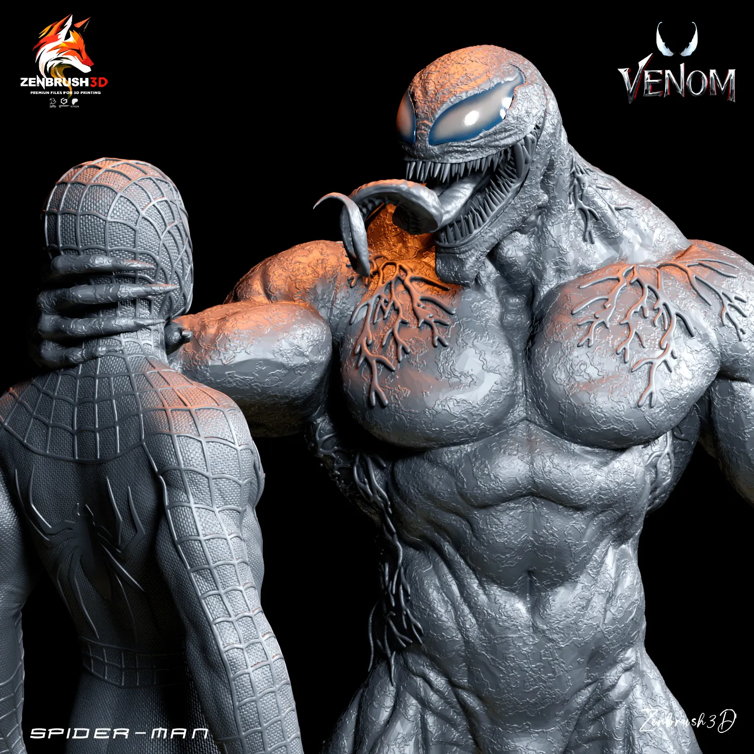 Outro STL Download - VENOM VS SPIDERMAN - DIORAMA - IMPRESSÃO 3D