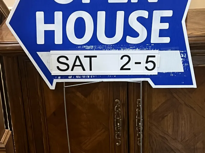 Lettering for Open House Yard Signs
