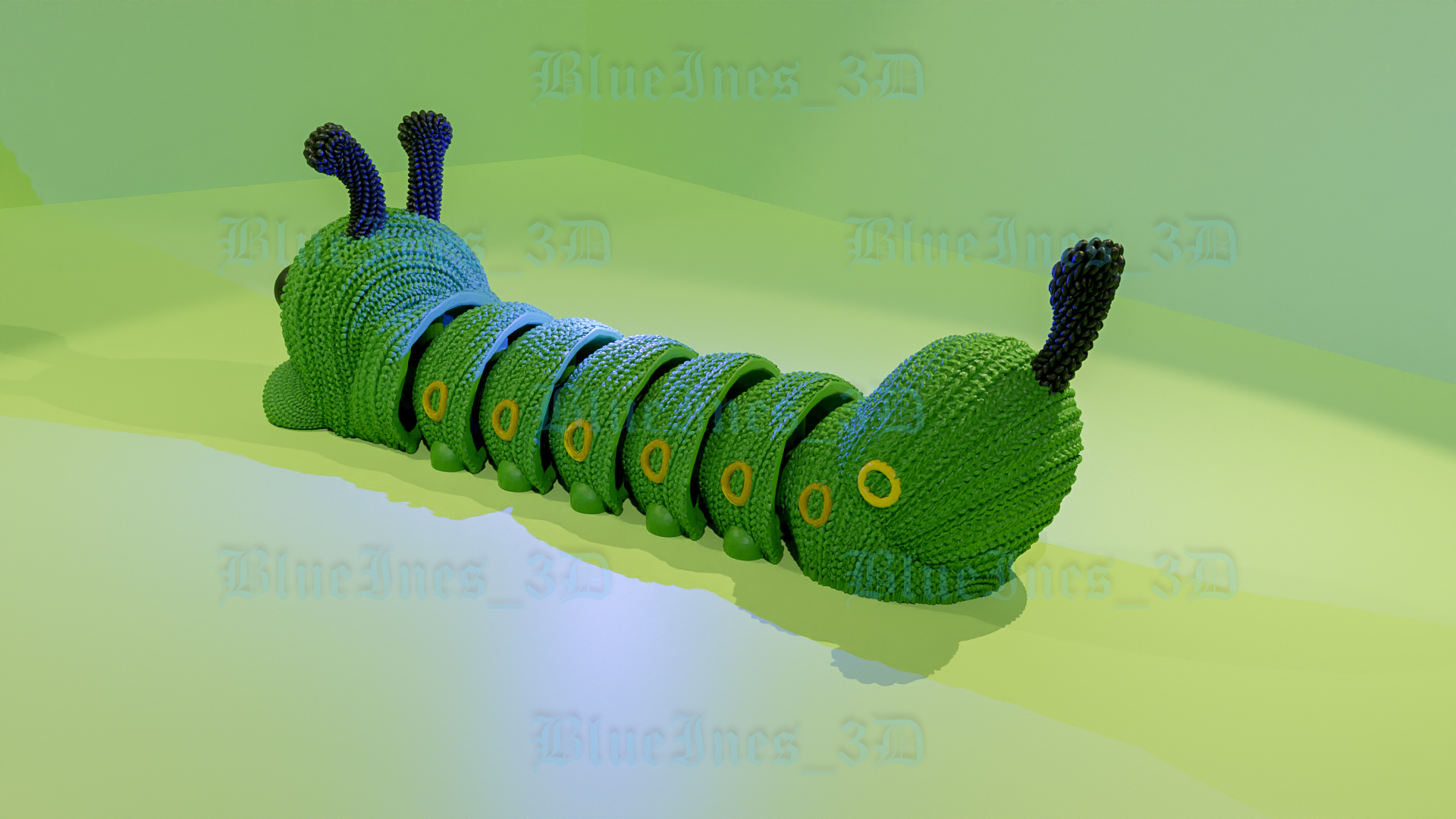 ARTICULATED CROCHET KNITTED CATERPILLAR | 3D models download | Creality