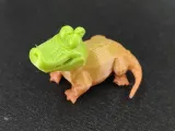 Low poly crocodile keychain-3