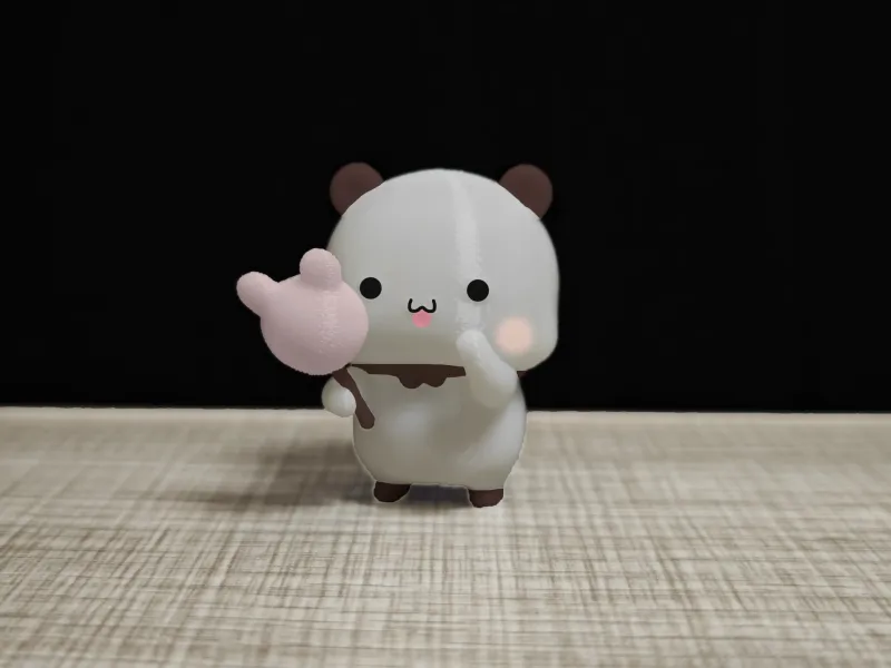 Couple Bear-eat cotton candy_Yier