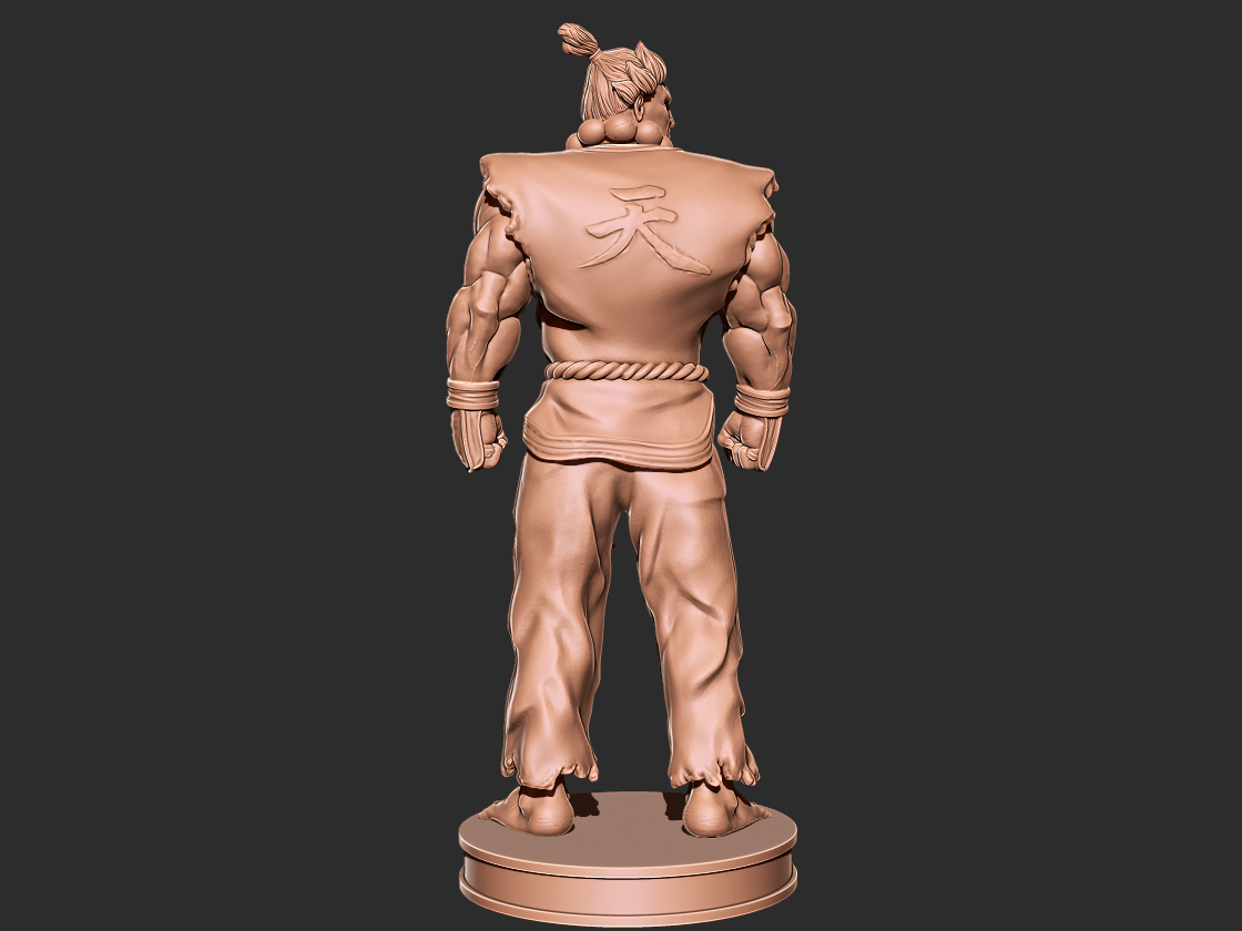 Akuma 3D PRINT statue of street fighter character 3D model 3D