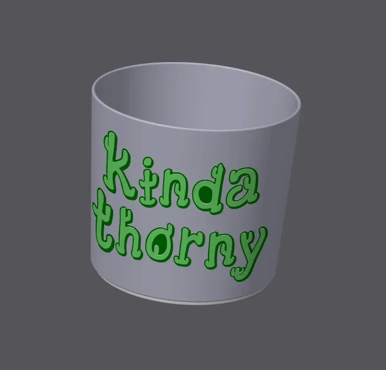 Punny Planter 06 - Kinda Thorny