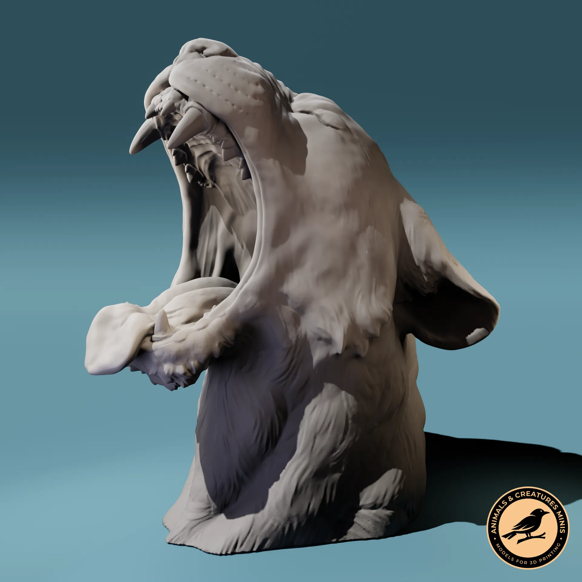 Lioness yawns