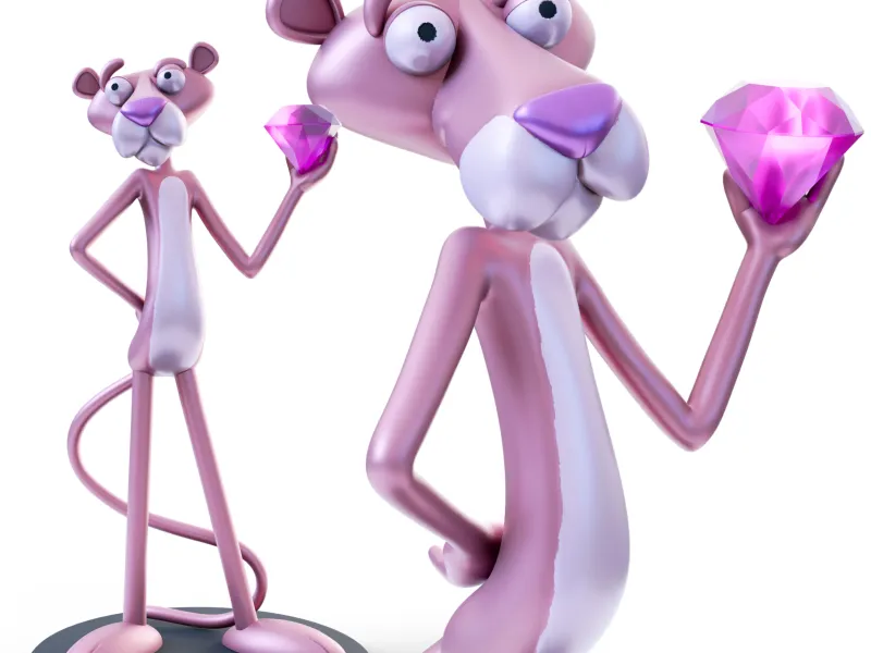 Pink Phanter Fan Art 3D