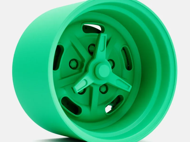 1/24 Scale, 15x10 Kidney Bean Wheel and Brake