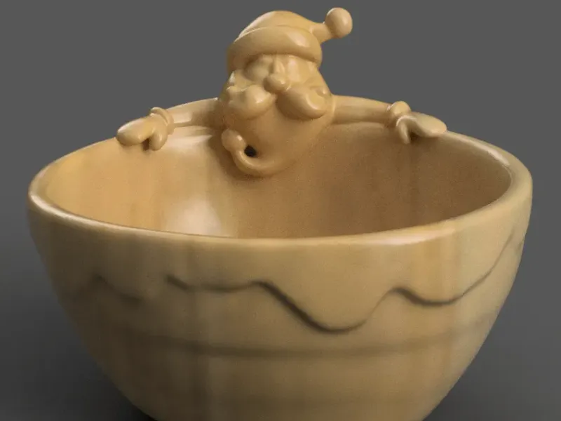 santa planter - vase - urn - candy dish - candle holder 007