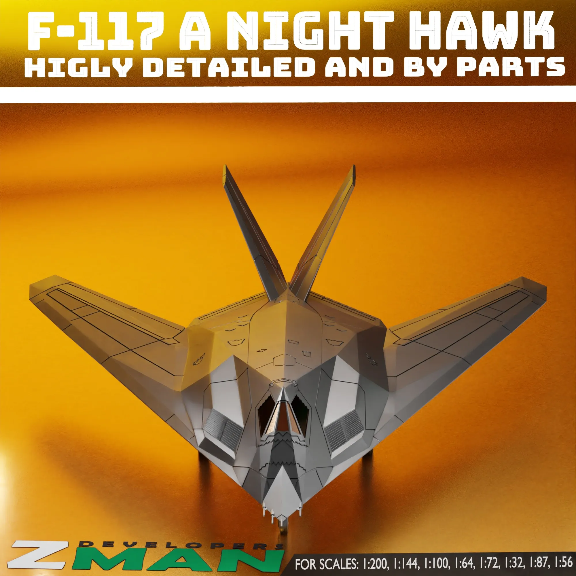 Lockheed F-117A Nighthawk (V1) (4 IN1 )