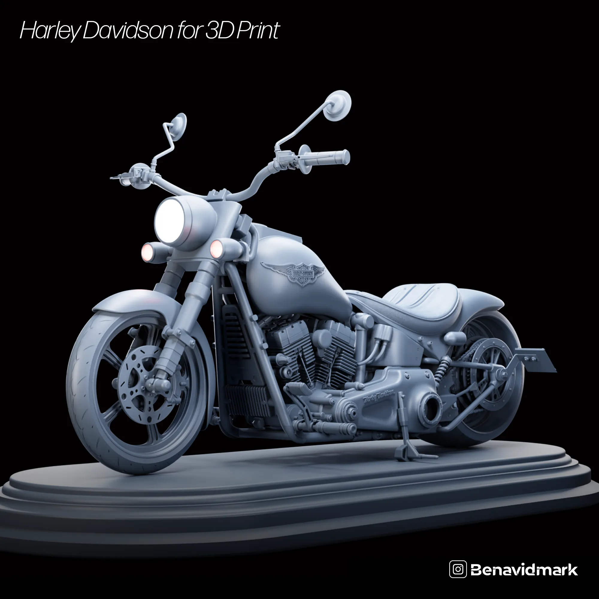 Motorcycle 3d print / Harley Davidson 3D Model for 3D Print