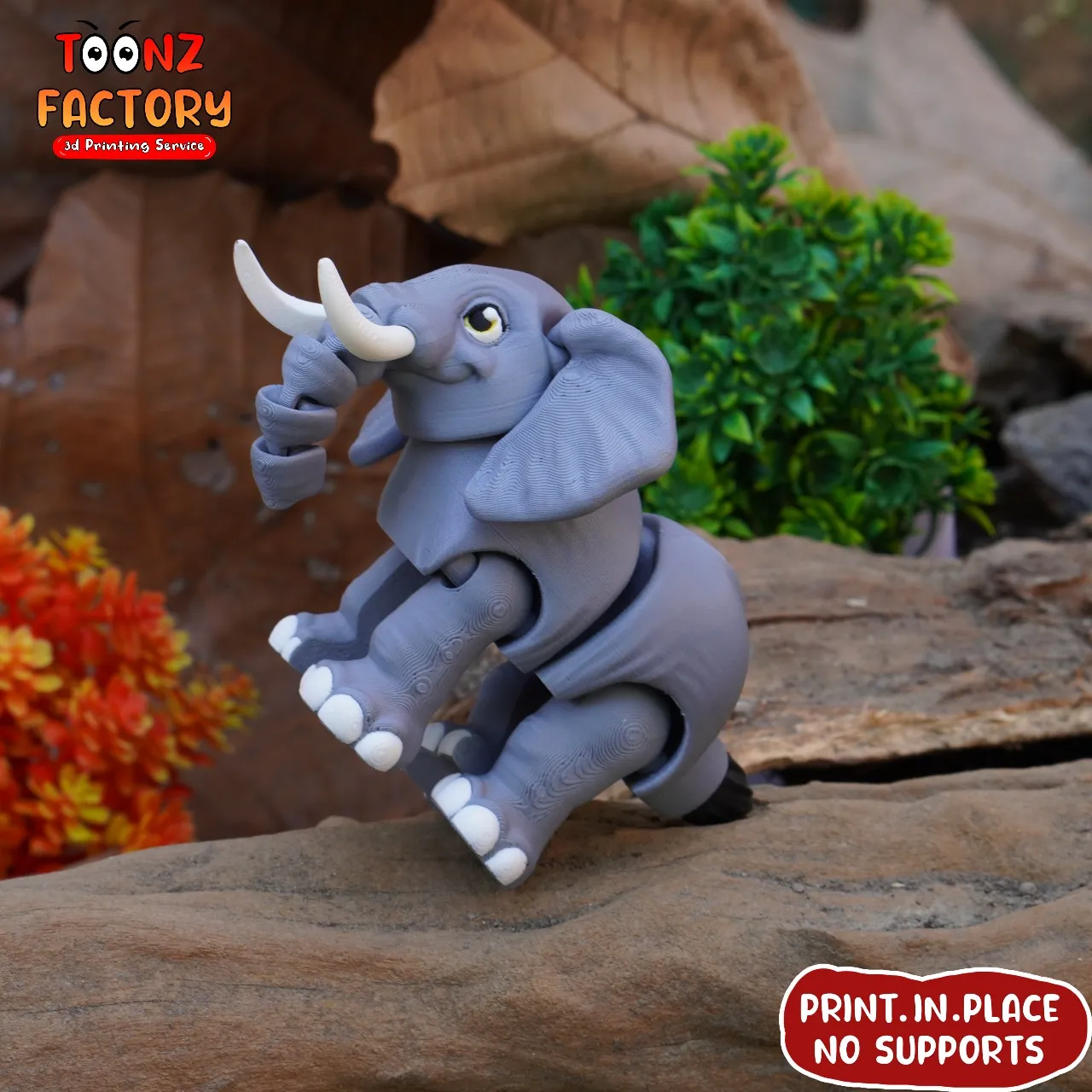 PRINT IN PLACE CUTE FLEXI ELEPHANT