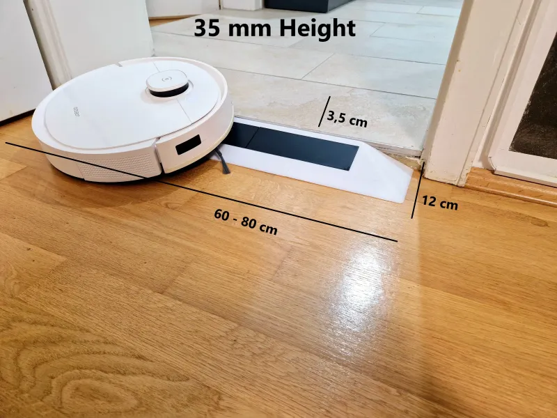 adjustable vacuum cleaner ramp with integrated rubb & magnet