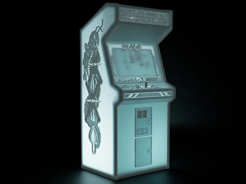Centipede Arcade-Automat mit Lithophane