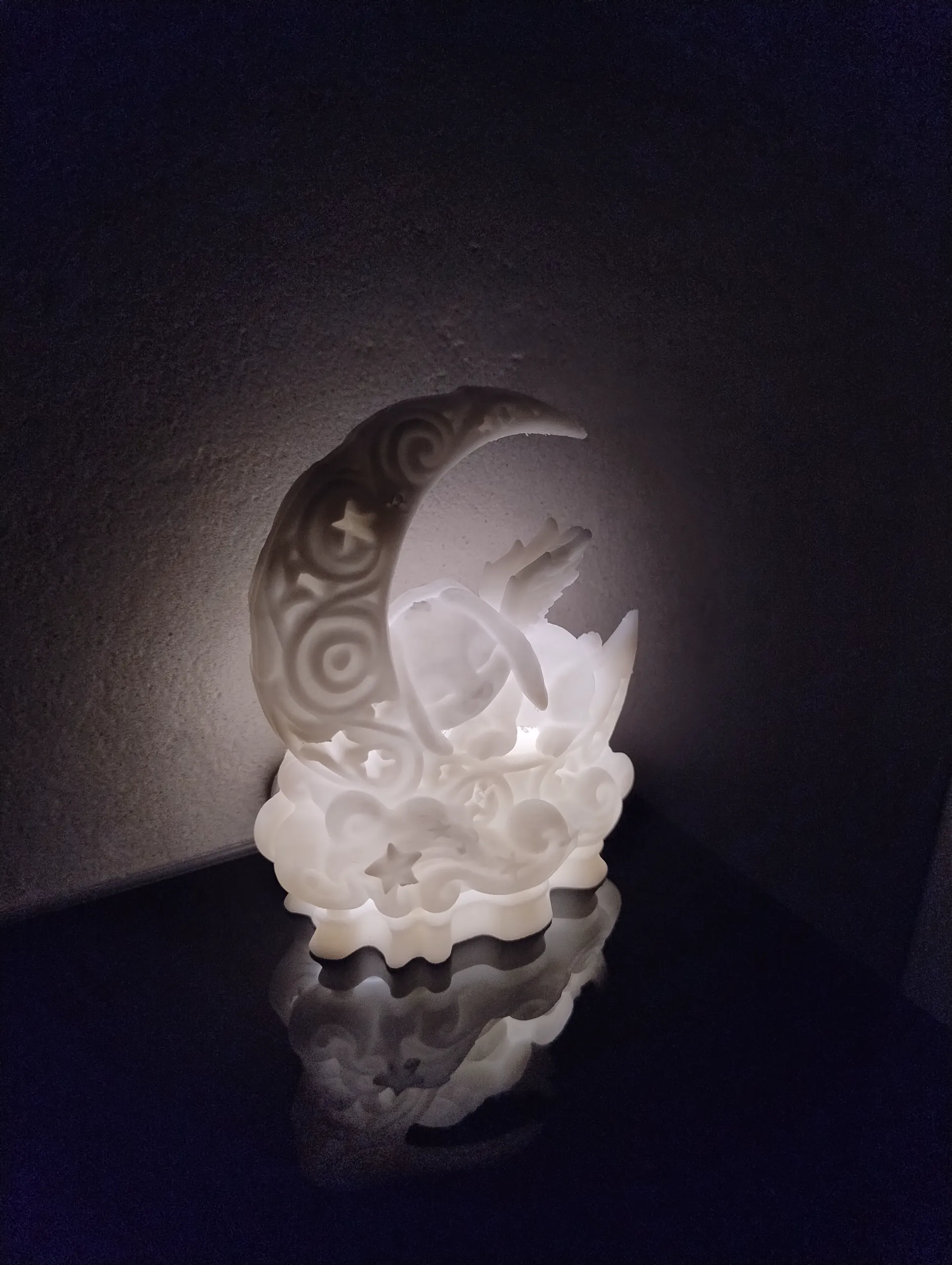Fluffy Starry Sleeping Rabbit the sky guardian Lamp-2
