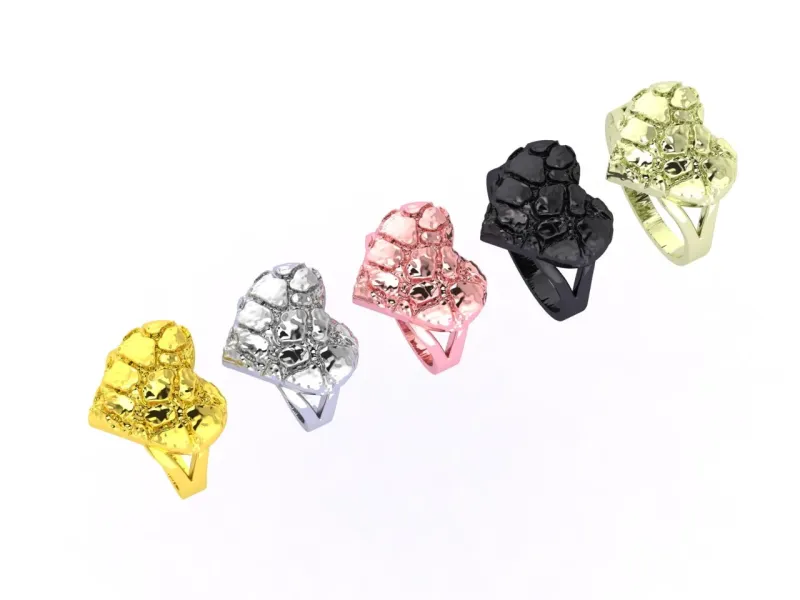 Jewelry Ring Nugget Square D2