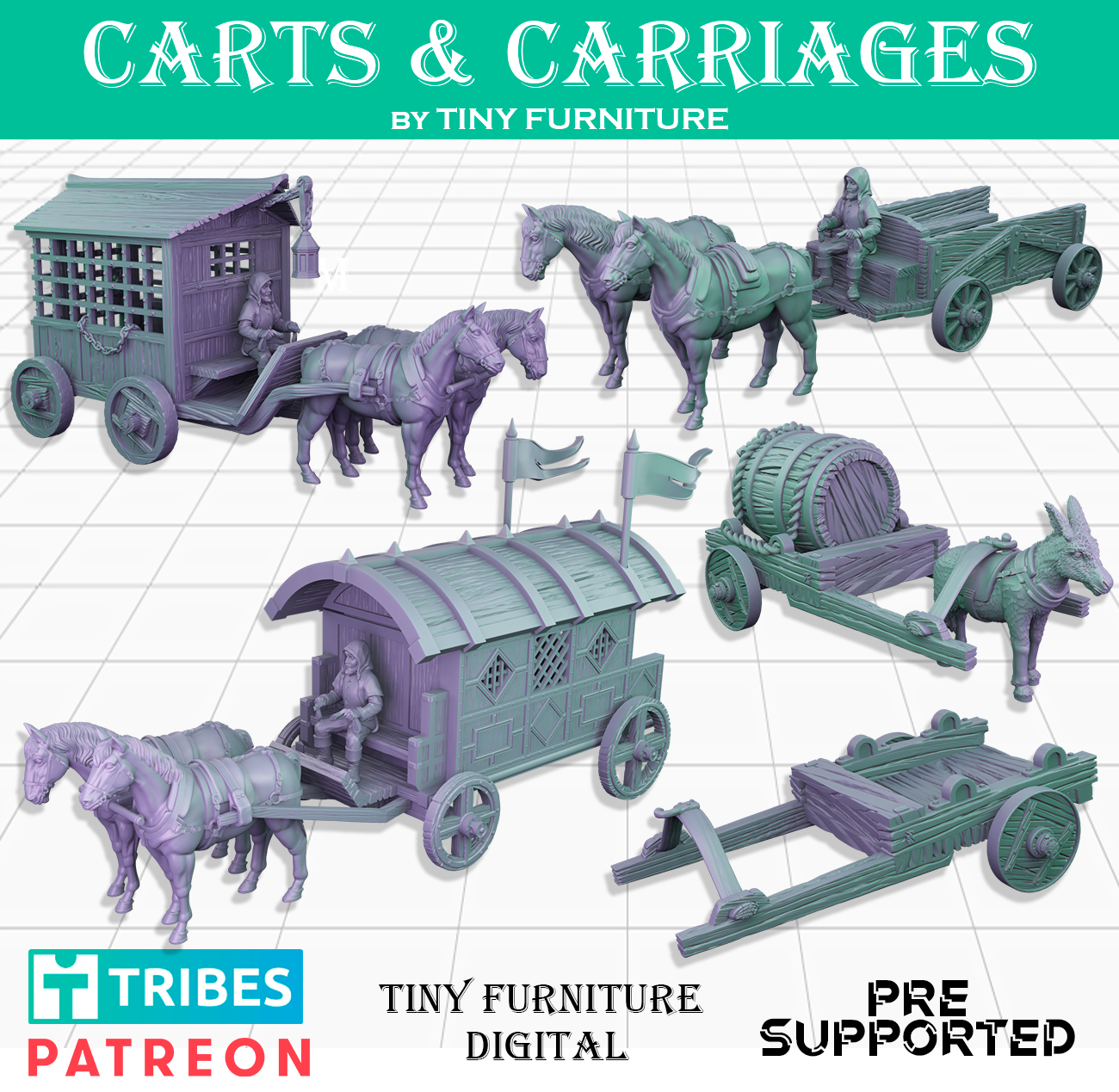 Carts and Carriages 3D models download Creality Cloud