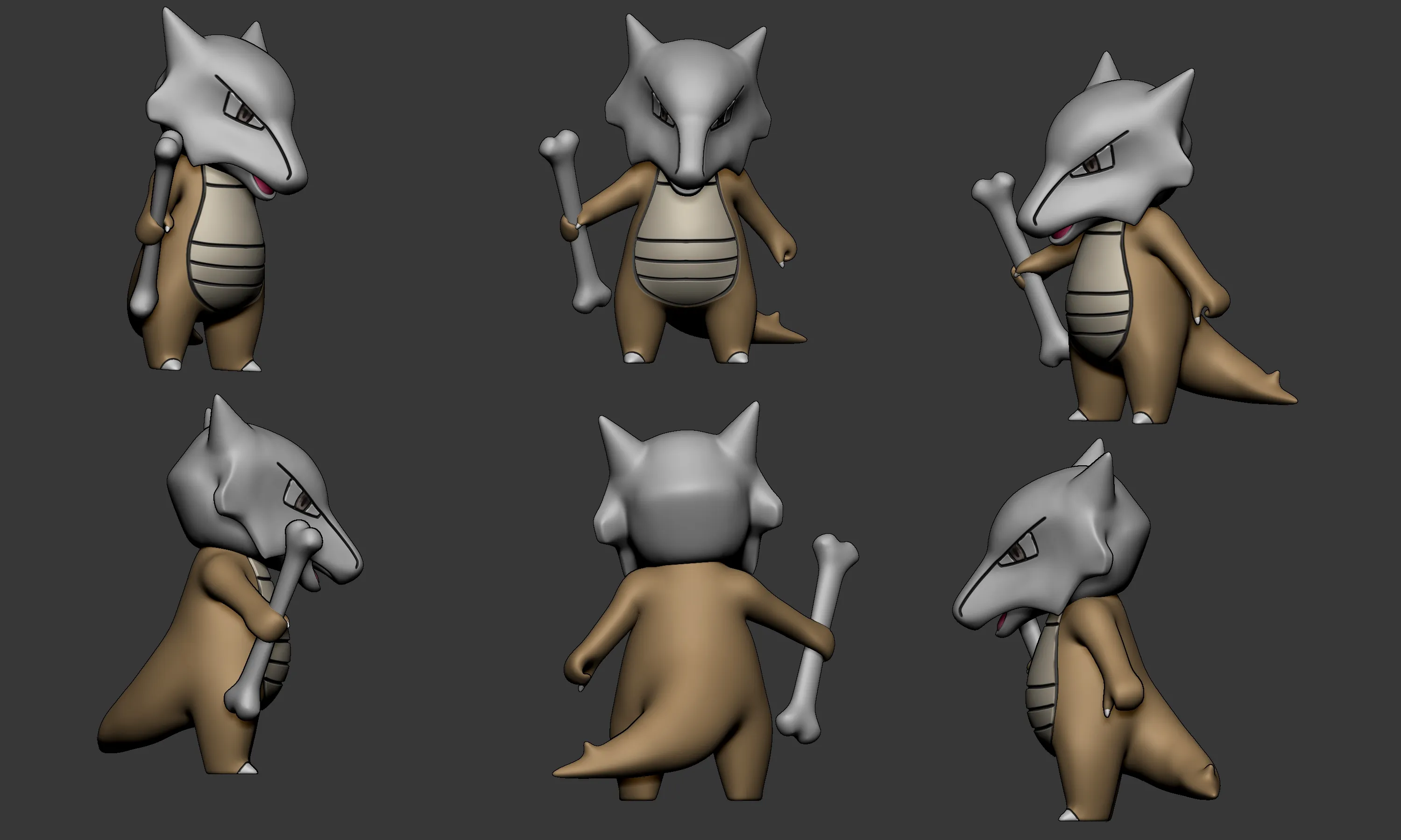 Pokemon - Cubone, Marowak and Alolan Marowak