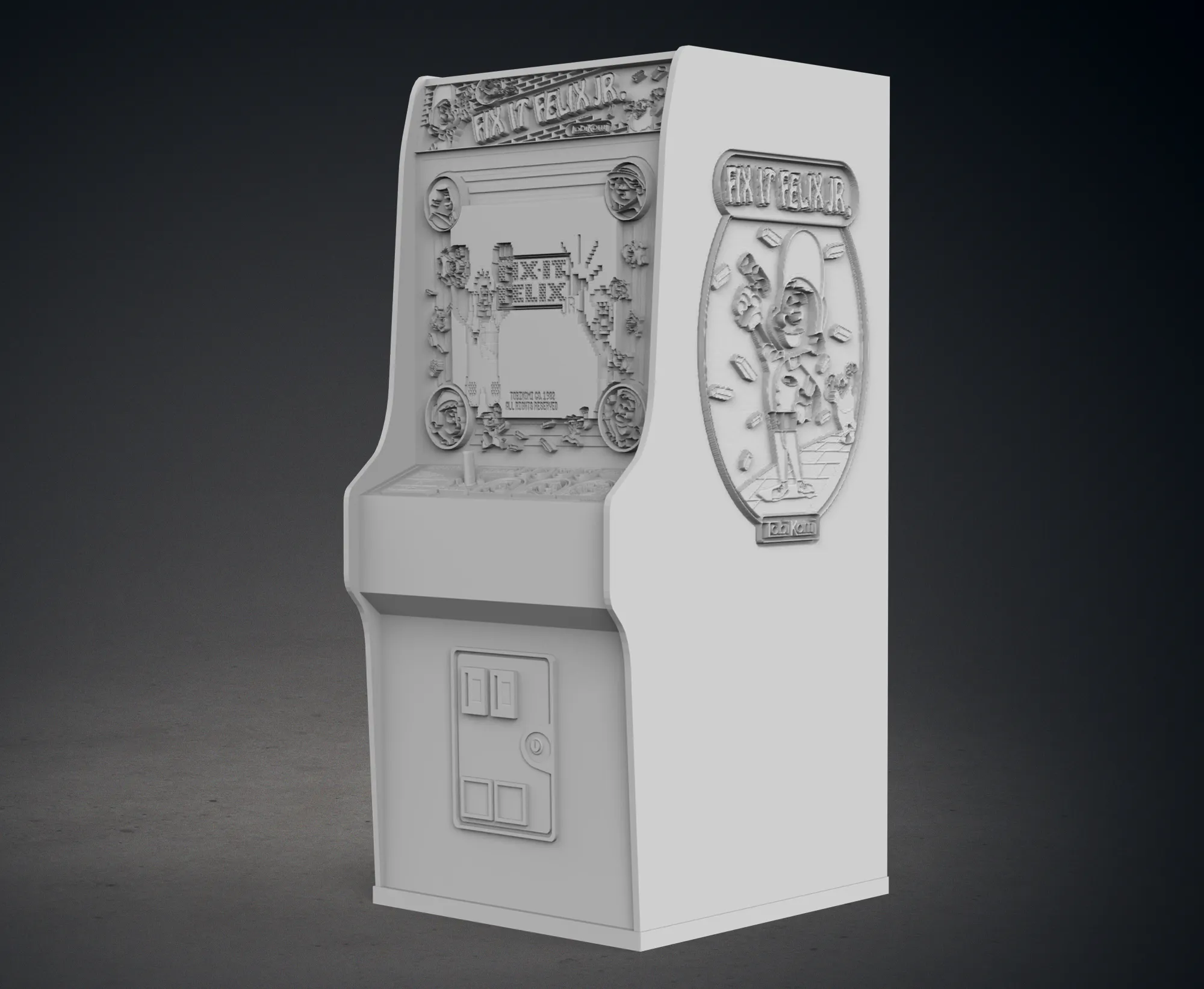 Fix It Felix Jr. Arcade Cabinet with Lithophane