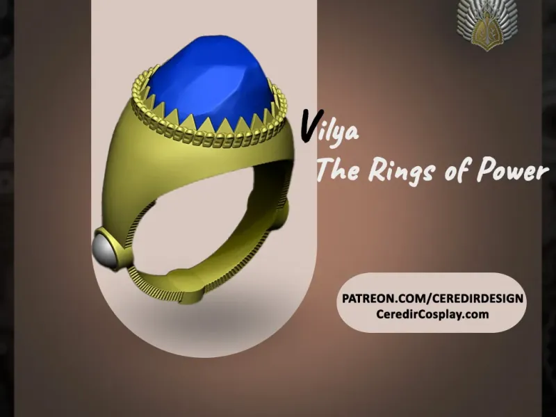 Vilya Ring of Power lord of the rings 3D DIGITAL DOWNLOAD