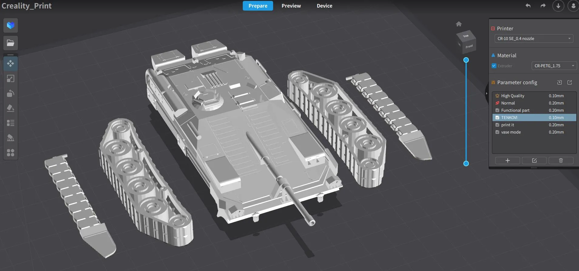 STRV-103 tank destroyer for 3d Print