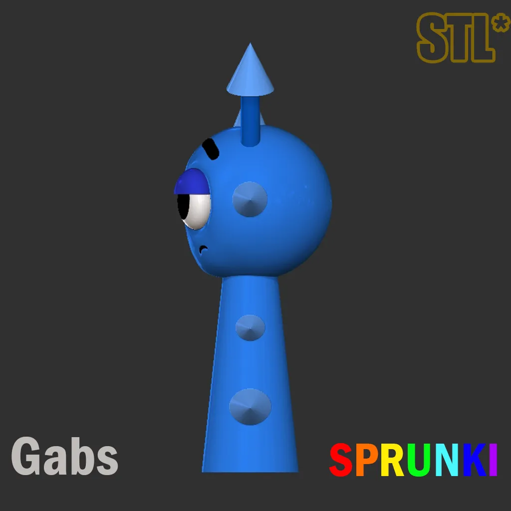 Sprunki Incredibox Gabs Sprunki STL 3D Character Fanart