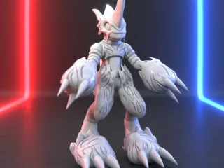 Flamedramon Digimon Fan Art - 3D Printable Model