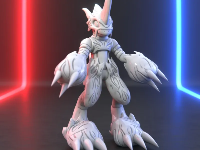Flamedramon Digimon Fan Art - 3D Printable Model